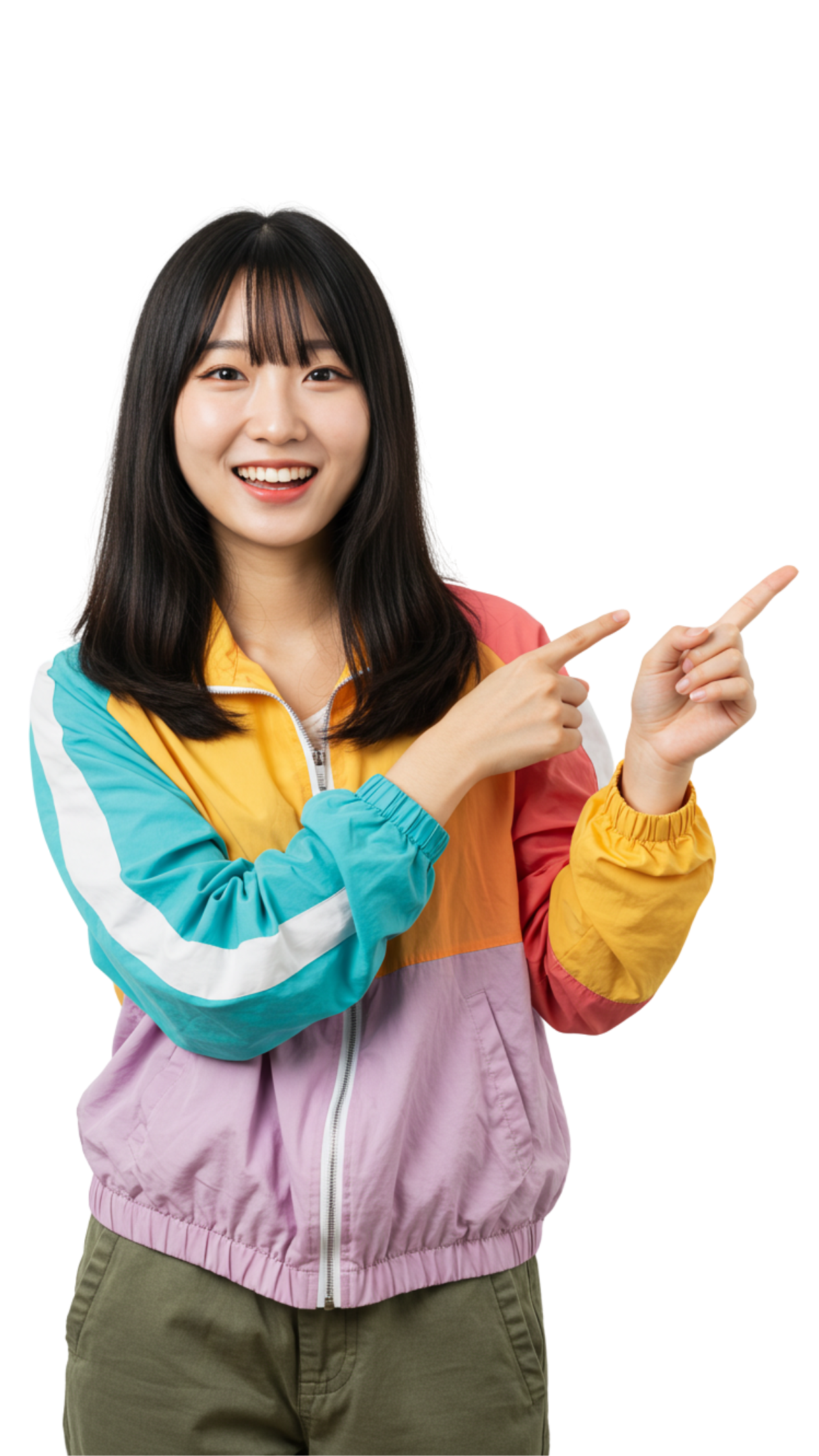 Woman pointing